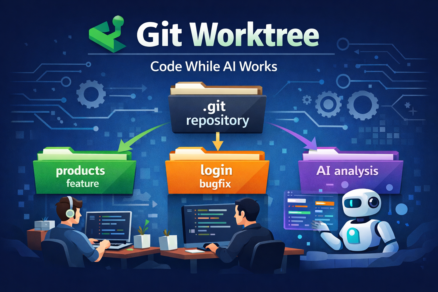 Git Worktree: trabalhando em múltiplas tarefas enquanto a IA faz o trabalho pesado